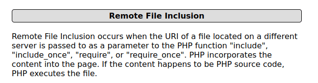 Mutillidae - Insecure Direct Object Reference (RFI) Remote File Inclusion
