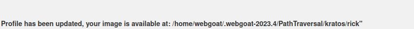 Webgoat - Path traversal Profile updated