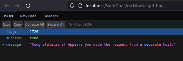 Webgoat - Cross-Site Request Forgeries basic get flag