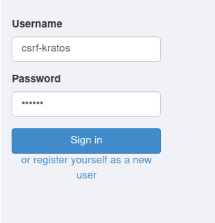 Webgoat - Cross-Site Request Forgeries Login panel