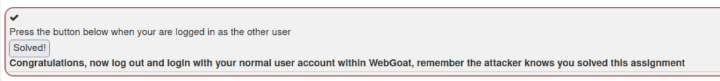 Webgoat - Cross-Site Request Forgeries Challenge completed