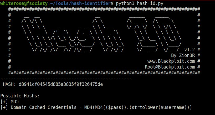Webgoat - Admin password reset Hash-identifier