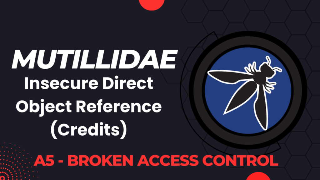 Mutillidae - Insecure Direct Object Reference (Credits)