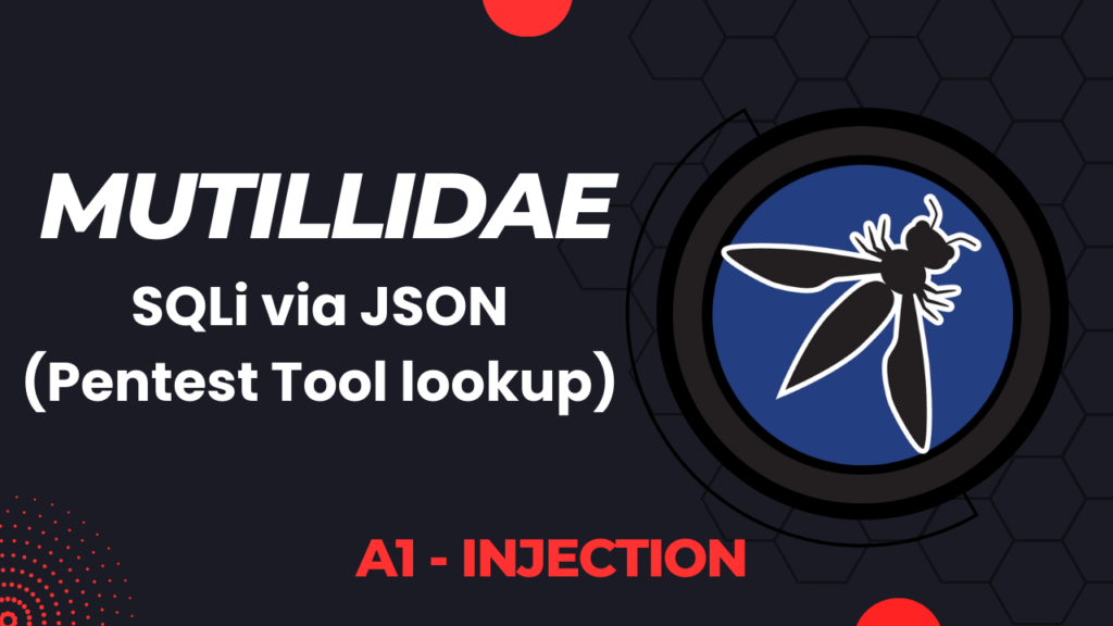 SQLi via JSON (Pentest Tool lookup)