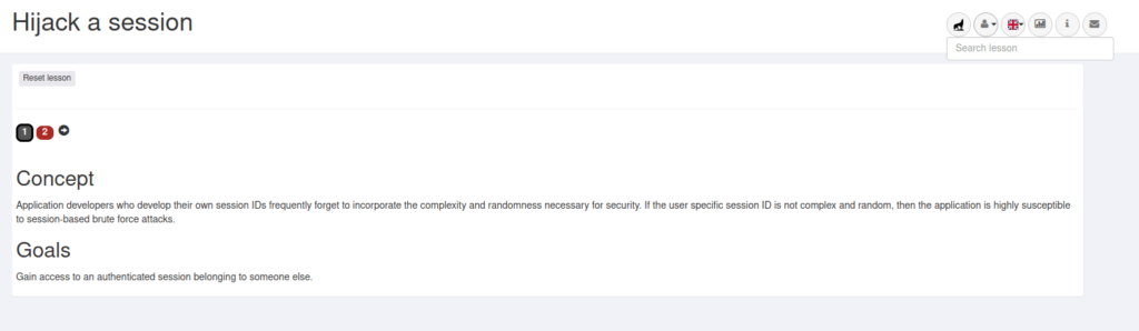 Webgoat - Hijack a Session Hijack a session
