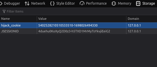 Webgoat - Hijack a Session Stored cookies