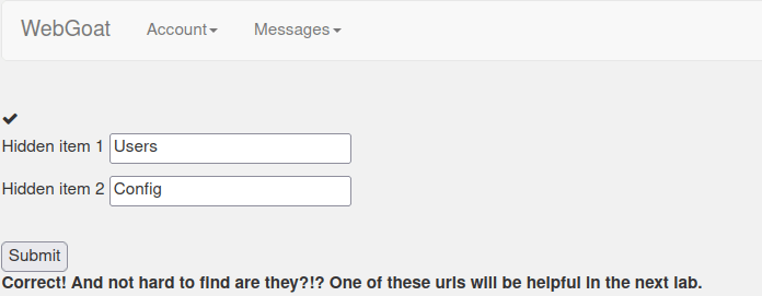 Webgoat - Missing Function Level Access Control Challenge completed