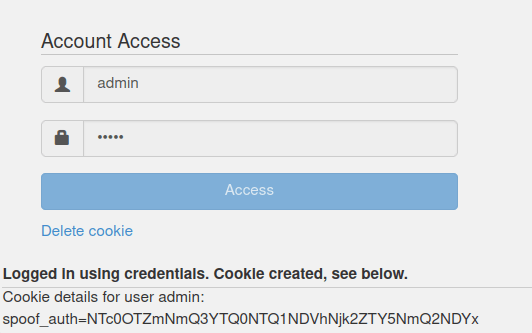 Webgoat - Spoofing an Authentication Cookie Cookie created for admin