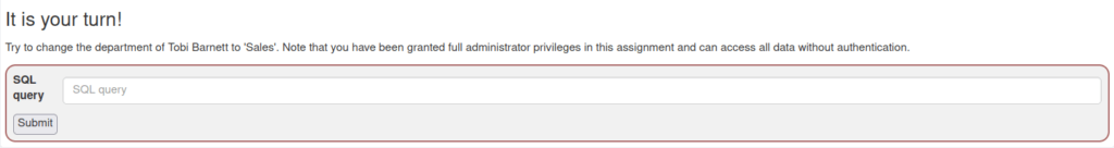 Webgoat - SQL Injection (Intro) 2. Data Manipulation Language (DML)
