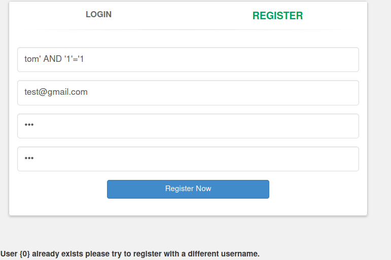 Webgoat - SQL Injection (Advanced) payload