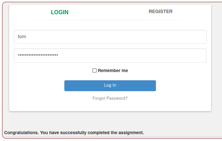 Webgoat - SQL Injection (Advanced) Challenge completed