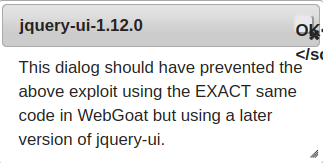 Webgoat - Vulnerable Components Check complete