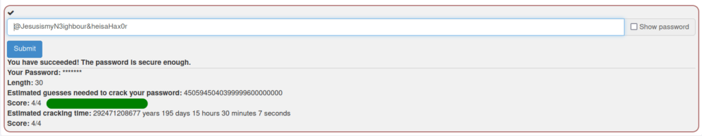 Webgoat - Secure Passwords Challenge completed