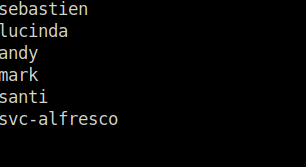 HTB - Forest found user svc-alfresco