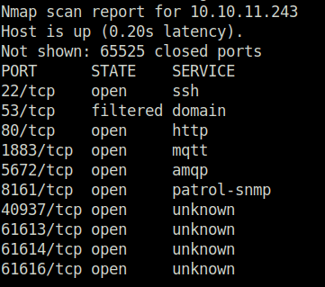 HTB - Broker full port scan