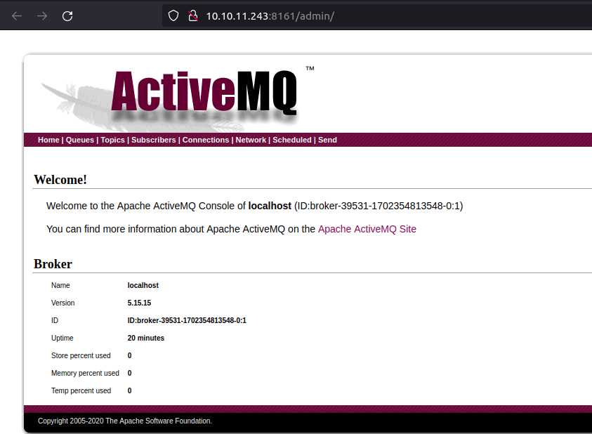 HTB - Broker ActiveMQ backend