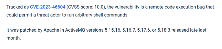 HTB - Broker CVE-2023-46604