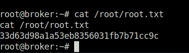 HTB - Broker root flag