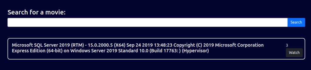 HTB - StreamIO Enumerating database version