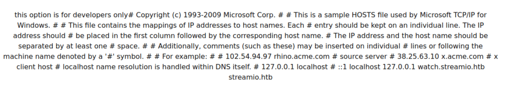 HTB - StreamIO LFI successful