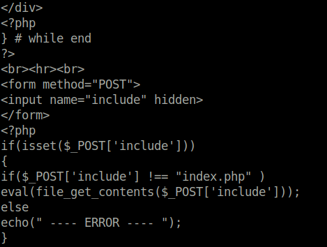 HTB - StreamIO master.php source code