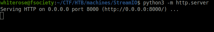 HTB - StreamIO setting up the HTTP web server