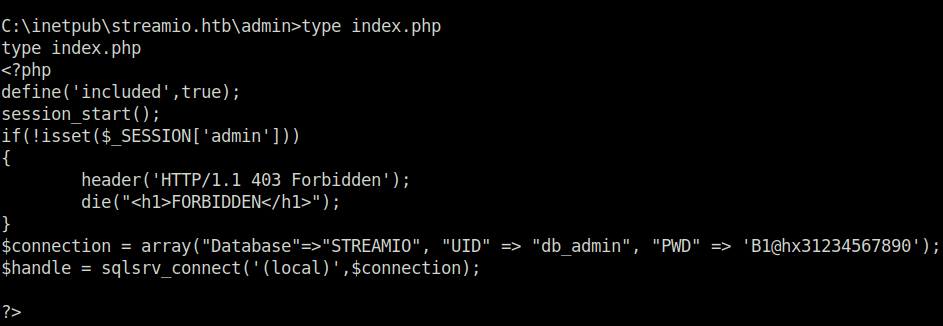 HTB - StreamIO type index.php