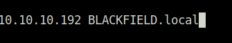 HTB - Blackfield adding hostname
