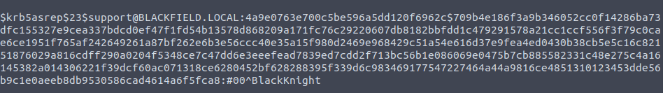 HTB - Blackfield cracked password