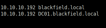 HTB - Blackfield adding DC name