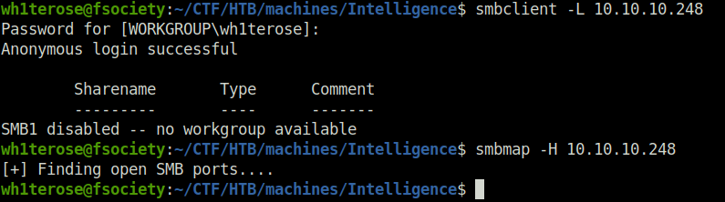 HTB - Intelligence SMB Enumeration