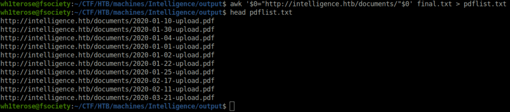 HTB - Intelligence creating URL for download