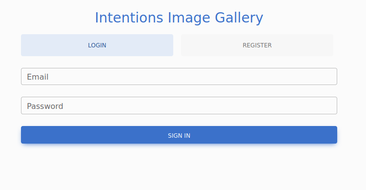 HTB - Intentions Intentions Image Gallery login