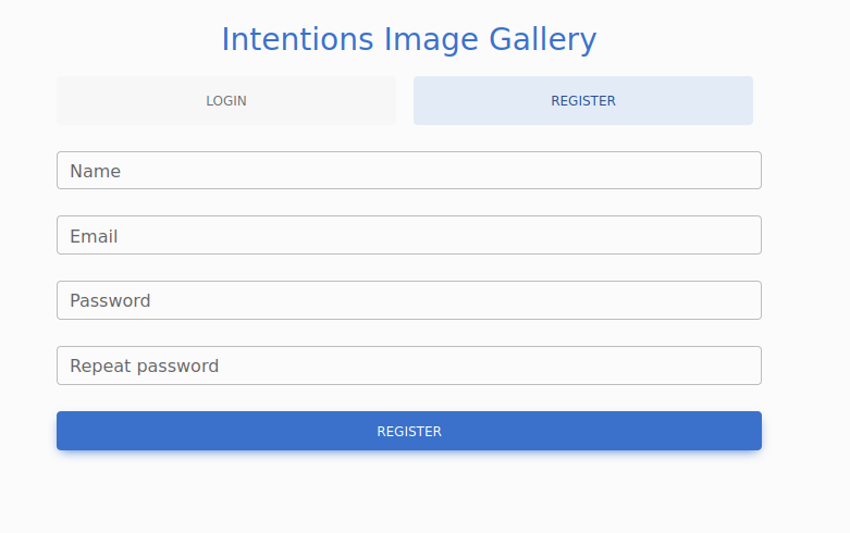 HTB - Intentions Intentions Image Gallery Register