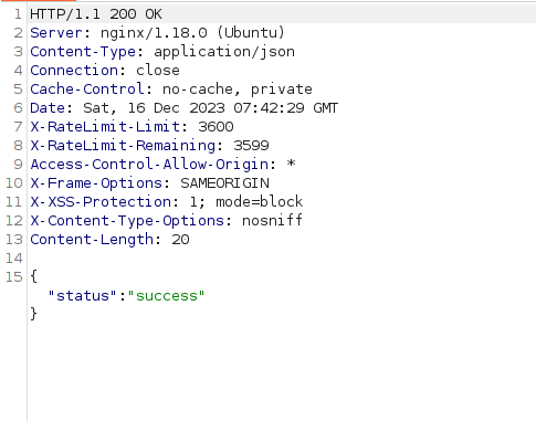 HTB - Intentions Burpsuite Response