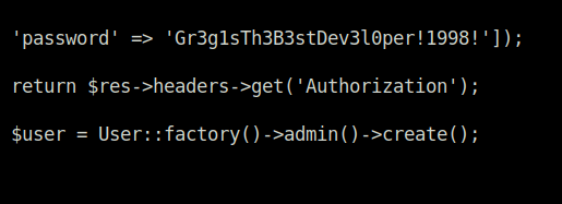 HTB - Intentions Greg password