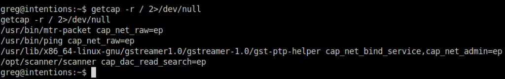 HTB - Intentions getcap -r / 2>/dev/null