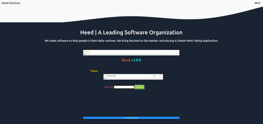 HTB - Atom Heed Solutions website