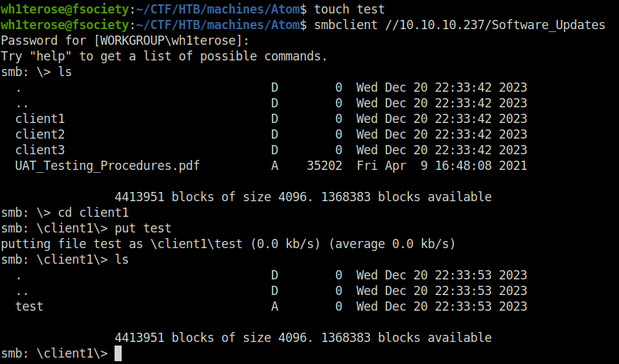 HTB - Atom put the file on share