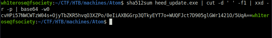HTB - Atom base64 encode