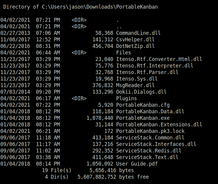 HTB - Atom PortableKanban files